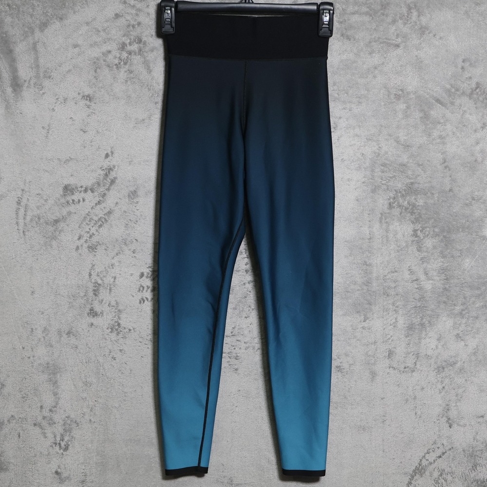 Ultracor Leggings Womens XS Black Blue Ombre High Waist Activewear Yoga Casual